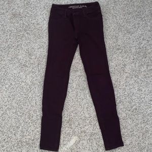 American Eagle burgundy jeans/ jeggings